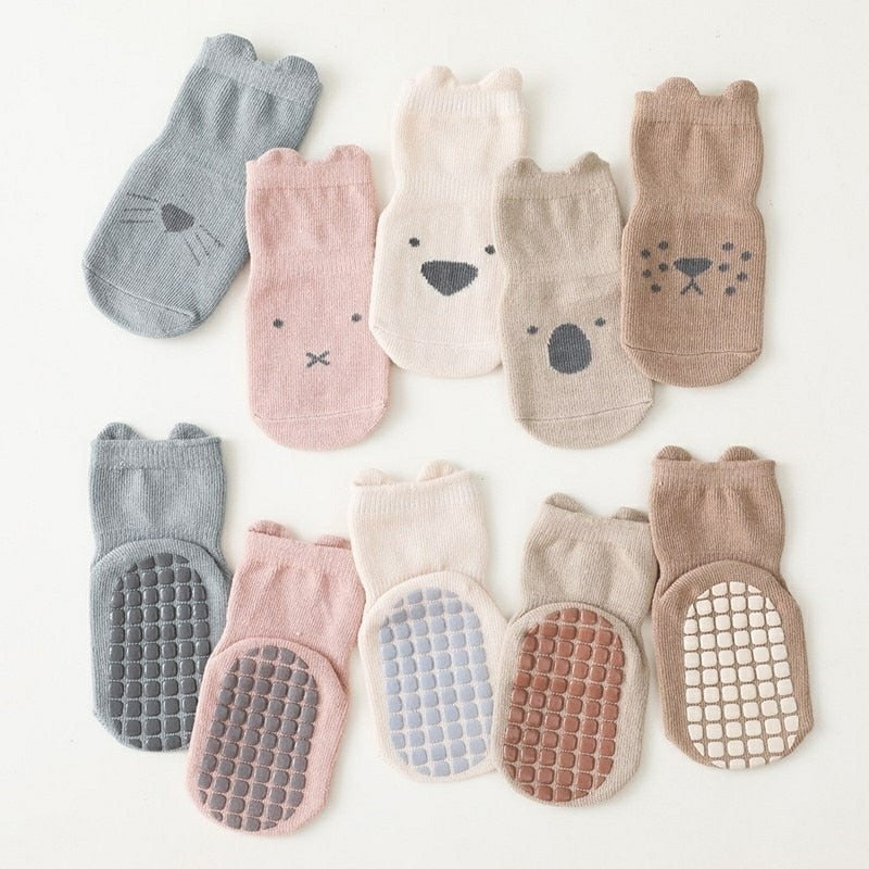 TinySockies™ Animal Masks Non-Slip Socks